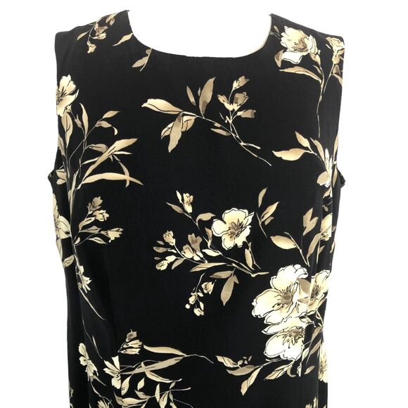 R&K Originals Career Maxi Shift Dress Jewel Neck Sleeveless Size 14W Vintage - Picture 6 of 10